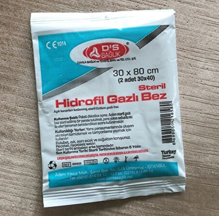 Medikalcim Steril Hidrofil Gazlı Bez 30 x 80 cm 500 Adet