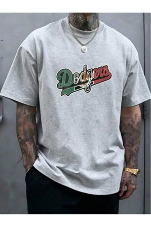Erkek Dodgers Baskılı Tasarım Tshirt