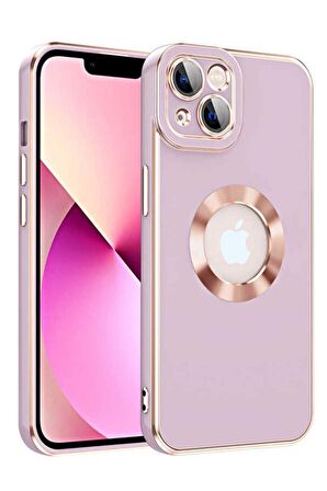 iPhone 14 Plus Kılıf Kamera Korumalı Logo Çevresi Halka Tasarım Lüx Kapak