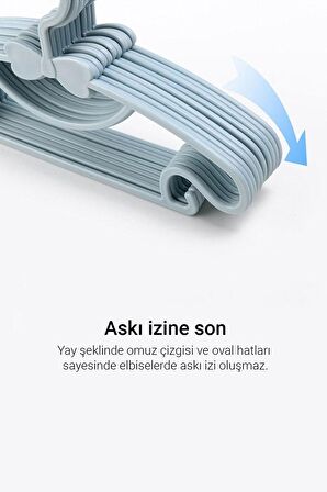 Sweet 6 Adet Mavi Bebek Elbise Askısı 30 Cm Fiyonklu Kelebek Bebek Çocuk Kıyafet Askısı