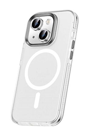 iPhone 15 Plus Kılıf Airbagli Magsafe Wireless Şarj Özellikli Klaptika Kapak