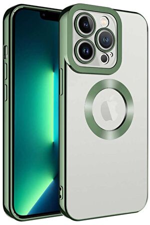 Apple iPhone 11 Pro Max Köşeleri Renkli Şeffaf Kamera Korumalı Silikon Luxury Kapak