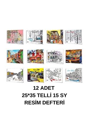 ORTA BOY RESİM DEFTERİ ( 12 ADET)