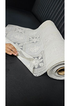 Kelebek Desenli Şeffaf Kaymaz PVC Raf ve Buz Dolap Örtüsü – Çok Amaçlı