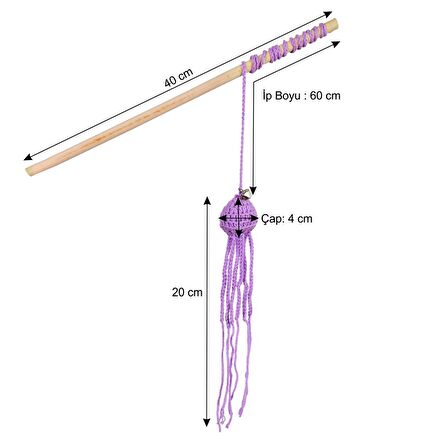 Kedi Oynatma Oltası Ahtapot Kedi Oynatma Olta El Örgüsü
