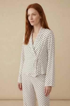 Laperissa Kadın Pijama Alt Üst Takım Krem Beden M