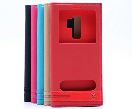 Galaxy S9 Kılıf Elite Kapaklı Pencereli Lüx Kılıf