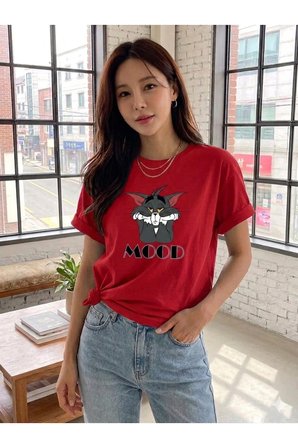 Unisex Mood Baskılı Oversize Tshirt