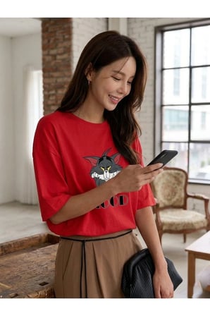 Unisex Mood Baskılı Oversize Tshirt