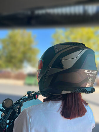 Ls2 Storm 2 Güneş Vizörlü Faster Mat Tıtanıum Kask ECR 22.06 Motosiklet Kaskı 2XL