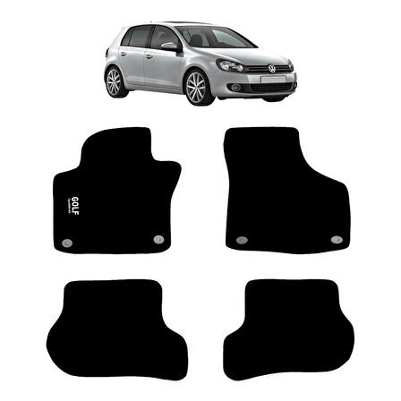 Rizline Volkswagen Golf 6  2009-2012 Halı Paspas Siyah