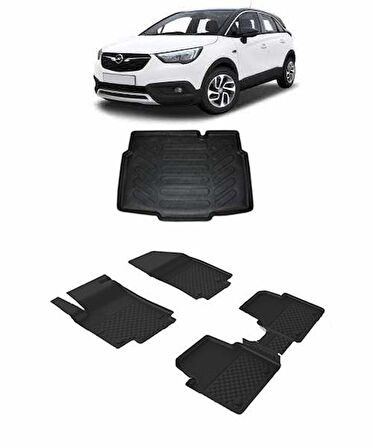 Sahler Sahler Opel Crossland  2017+ 4.5D Paspas 3D Rizline Bagaj Havuzu Siyah