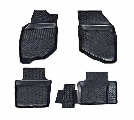 Rizline Honda Jazz 2002-2008  3D Havuzlu Paspas Siyah