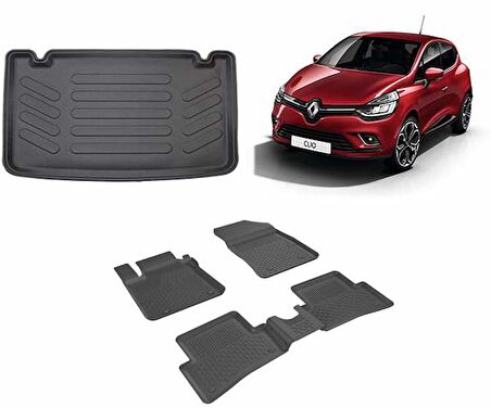 Sahler Sahler Renault Clio 4 2012-2019 4.5d Paspas Ve Rizline 3D Bagaj Havuzu Seti