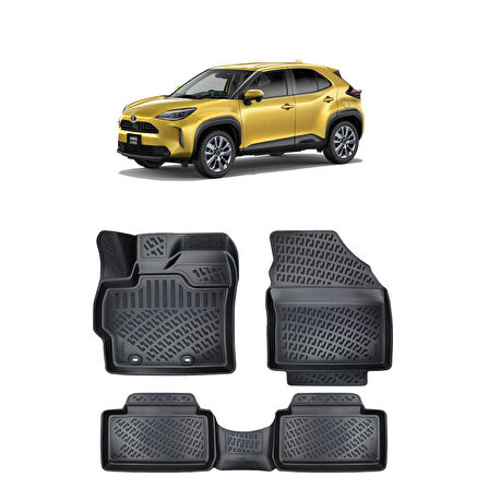 Rizline Toyota Yaris  Cross 2022+ 3D Havuzlu Papsas Siyah