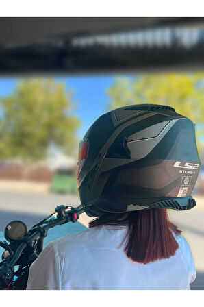 Storm 2 Güneş Vizörlü Faster Mat Tıtanıum Kask Ecr 22.06 Motosiklet Kaskı