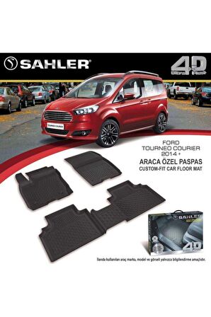 Sahler Ford Couirer 2014-2022  4.5D Havuzlu Paspas Siyah
