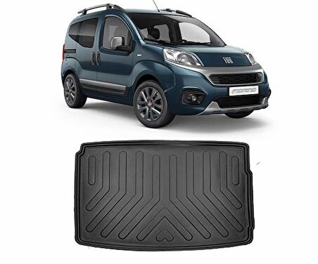 Rizline Fiat Fiorino 2007 Sonrası Halılı Zemin   3D Bagaj Havuzu Siyah