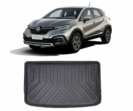 Rizline Renault  Captur 2021 Sonrası Üst Konum  3D Bagaj Havuzu Siyah