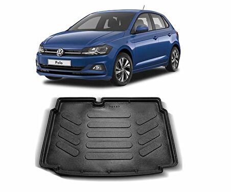 Rizline Volkswagen  Polo 2009-2016 + Alt Bagaj   3D Bagaj Havuzu Siyah