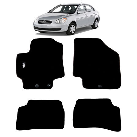 Rizline Hyundai Accent Era 2006-2012 Halı Paspas Siyah