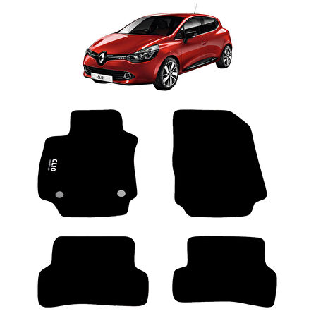 Rİzline Renault Clio 4 2012-2009 Halı Paspas Siyah