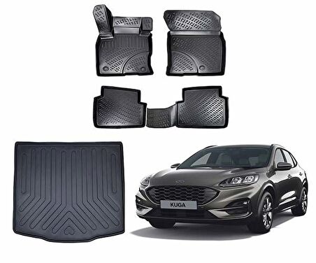Ford Kuga 2020+ Rizline 3D Paspas ve Bagaj Havuzu
