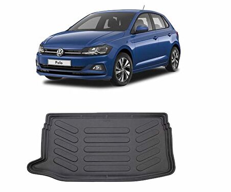 Rizline Volkswagen  Polo  Üst Konum 2009-2016  3D Bagaj Havuzu Siyah