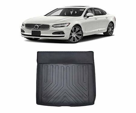 Rizline Volvo S90 2016 Sonrası  3D Bagaj Havuzu Siyah