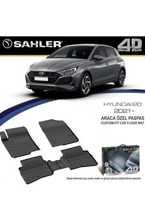 Sahler Hyundai İ20  2021+  4.5D Havuzlu Paspas Siyah