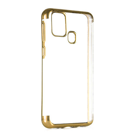 Galaxy M31 Kılıf İnce Köşeleri Renkli Şeffaf Silikon