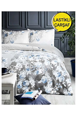 Tek Kişilik ( Çarşafı Lastikli ) Nevresim Takımı Lupita Kahve