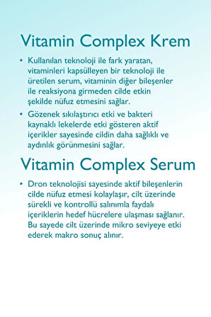 Baga Vitamin Kompleks Krem & Vitamin Kompleks Serum & Hassas Peeling Krem 3'lü Set