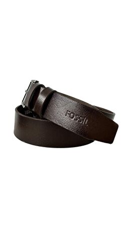 Fossil Kahverengi Hakiki Düz Deri Spor 4 cm Erkek Kemeri-115