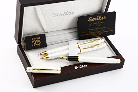 Scrikss Marka Lüks Kutulu 3 lü Kalem Seti