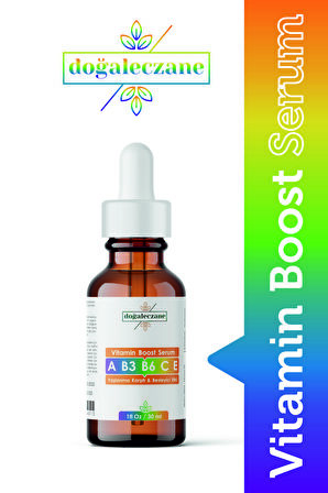 Vitamin Boost A-B3-B6-C-E- Serum + Vitamin C Panthenol Collagen Serum 60 ml