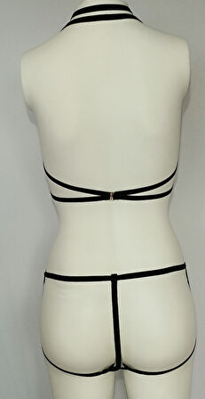 ASM1070 2 li Kadın Siyah Karamis Bralet Takım