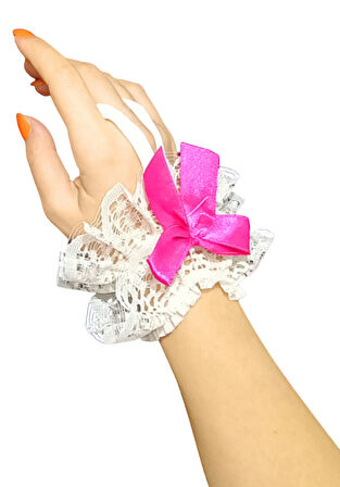 ASM1286Y Kadın Ekru Dantel El Bilekliği Gelinlik Aksesuarı