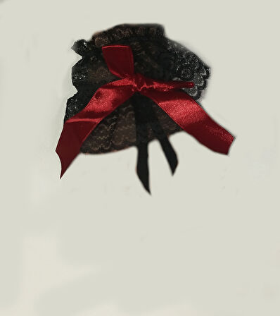 ASM1288Y Kadın Siyah Dantel Ayak Bilekliği Gelinlik Aksesuarı