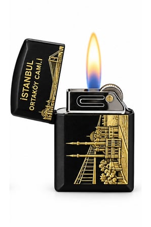 Hunter Soft Flame Ortaköy Design Siyah Çakmak