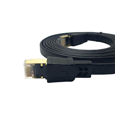 IRONSTAR 10Metre Cat8 Ethernet Flat Kablo RJ45 - 40Gbps Hız Destekli