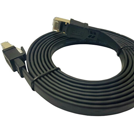 IRONSTAR 10Metre Cat8 Ethernet Flat Kablo RJ45 - 40Gbps Hız Destekli