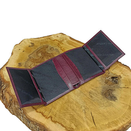 Hakiki Deri Bordo Erkek Cüzdan