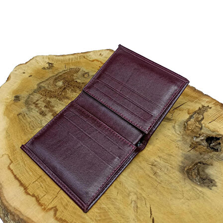 Hakiki Deri Bordo Erkek Cüzdan