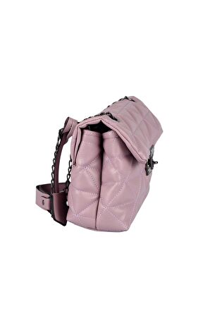 SİA ÇANTA Kapitone Desenli Zincir Askılı İki Ayrı Bölmeli KilitLİ kapak Detaylı Kadın Omuz Çantası