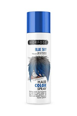 Morfose 24 Saate Kadar Etkili Renkli Saç Spreyi Mavi Blue Sky 150 Ml