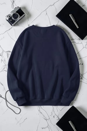 Unisex Yusufcuk Baskılı Bisiklet Yaka Sweatshirt