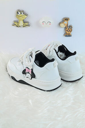 Unisex Çocuk Spor Ayakkabı Kuromi Spor Ayakkabı Özel Tasarım BaĞçıklı ve Cırtlı Çocuk Sneaker Spor