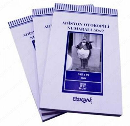 Özkan Adisyon Otokopili Numaralı 14,2X9Cm 50X2 - 2 adet