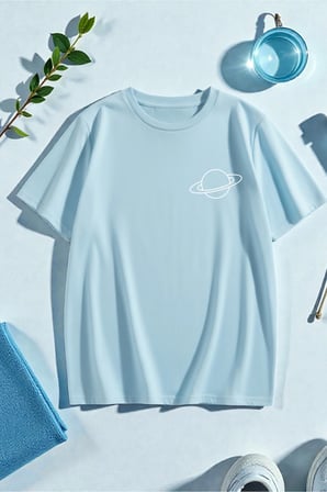 Unisex Saturn Baskılı T-shirt